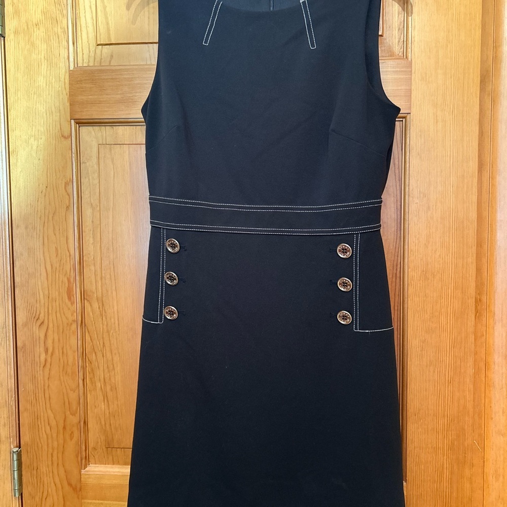 Tommy Hilfiger Black Mini Dress with Button Details